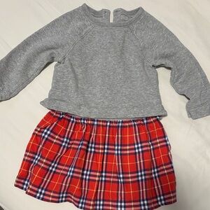 Burberry Girl dress - Gray Top with Red Plaid Skirt